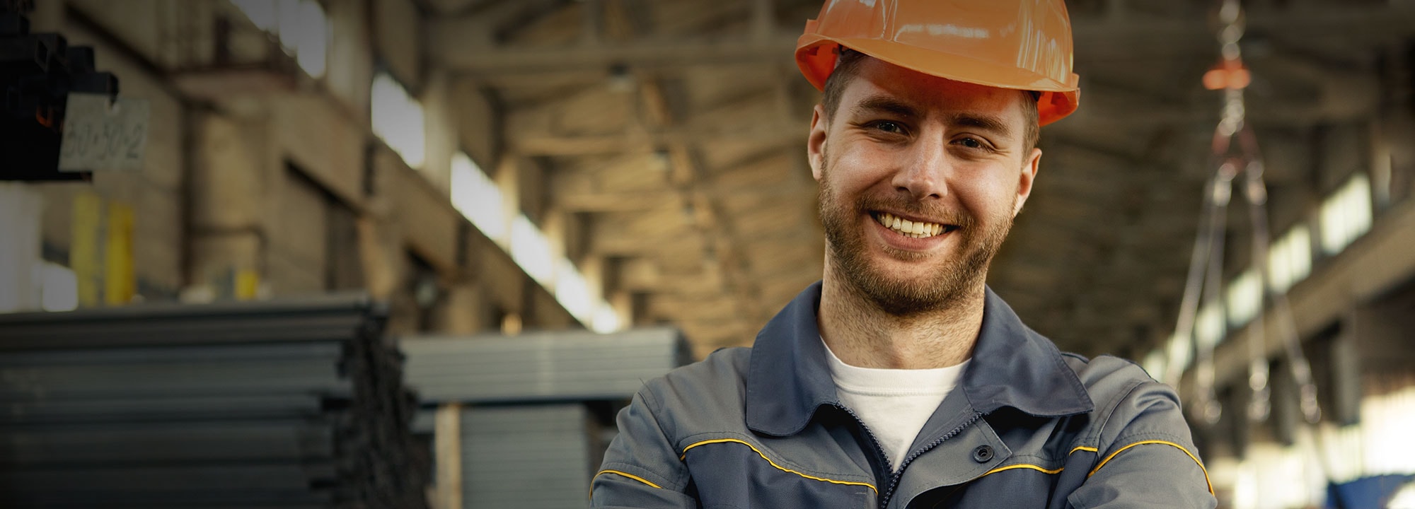 Man in hardhat smiling